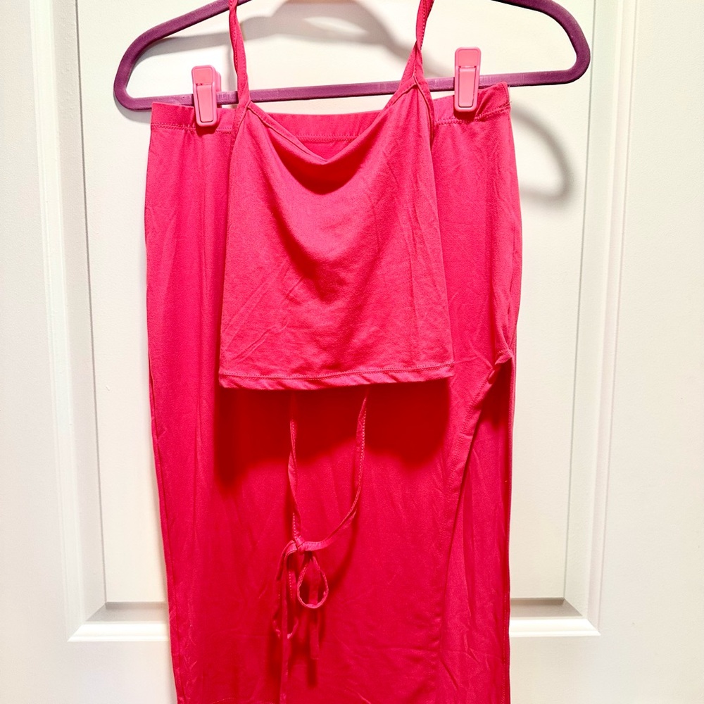 Vibrant Pink Two-Piece Set